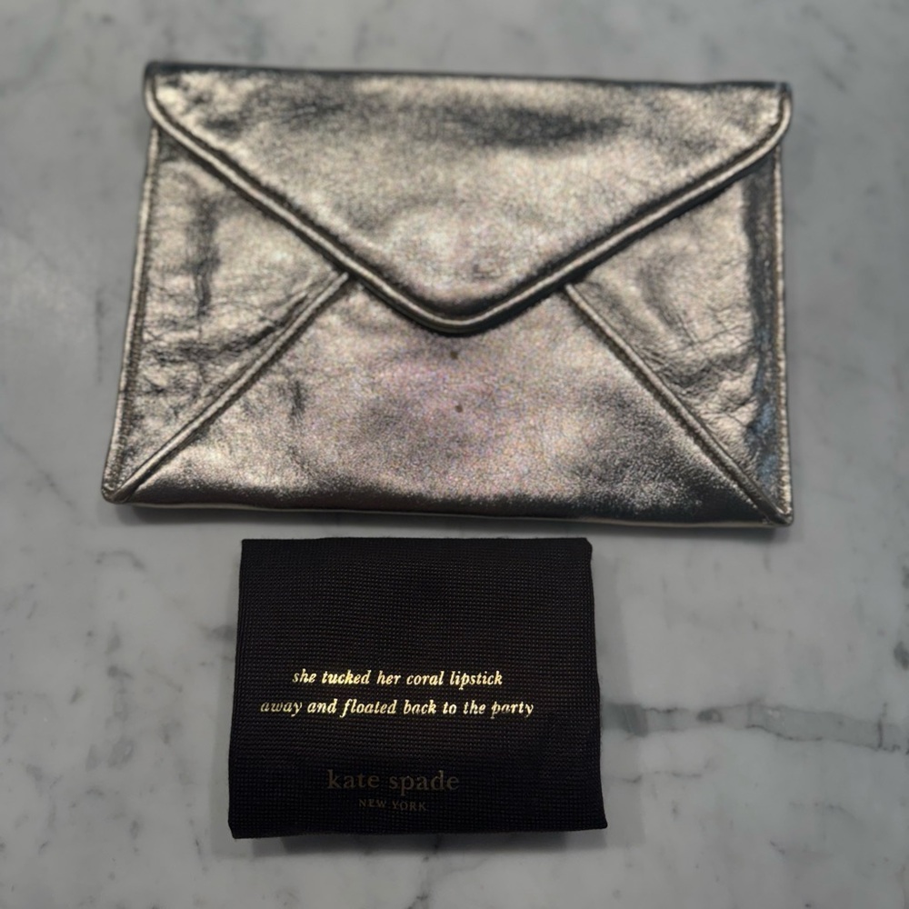 Gold Kate Spade Clutch
